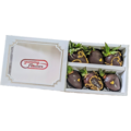 6pcs Black & Gold Heart Chocolate Strawberries Gift Box